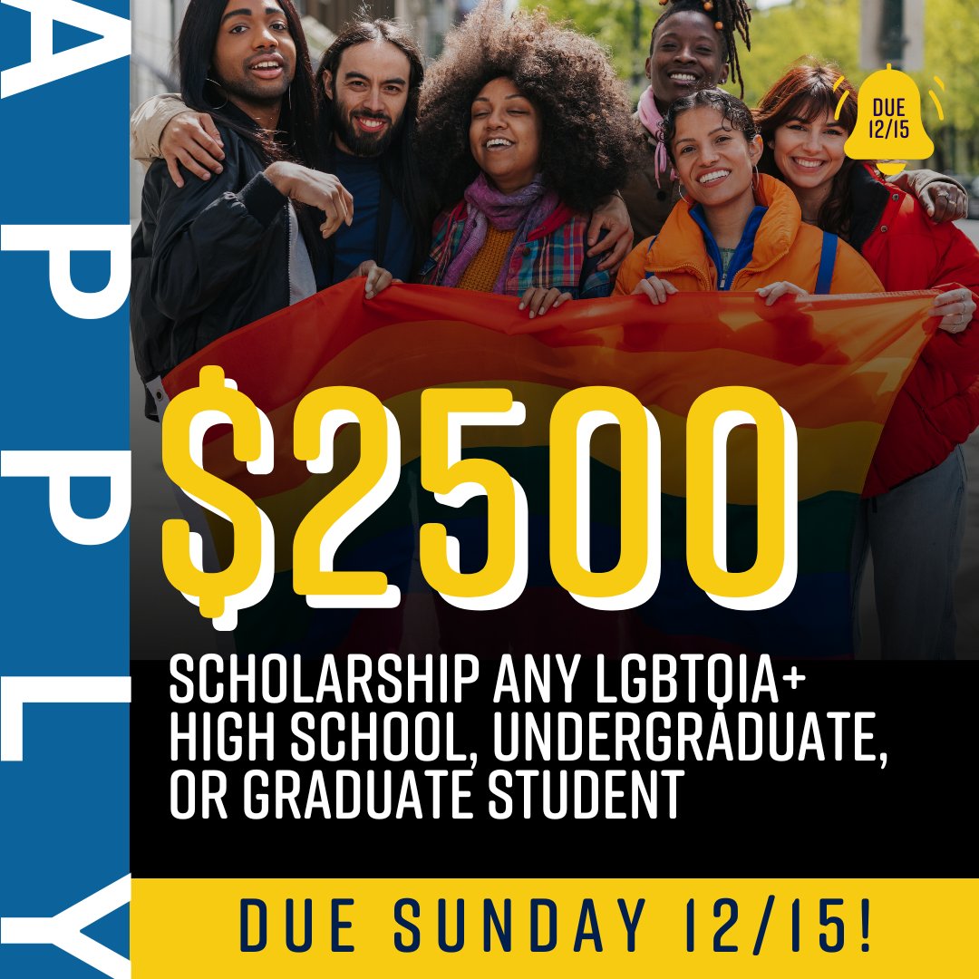 🌈 LGBTQIA+ students, apply for this scholarship to help fuel your educational journey! 💖 Tell us about your passion and how your identity has influenced your ambitions. 📝✨ Apply here: bit.ly/4iggZdJ