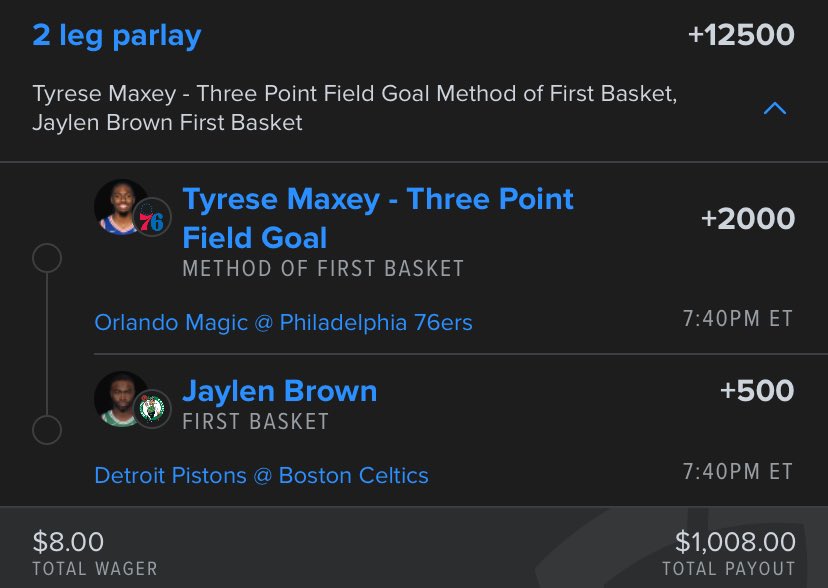 First Basket Bets tweet media