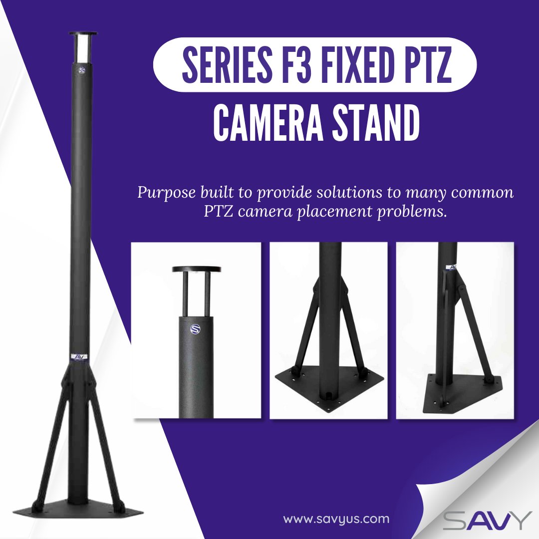 savy_solutions's tweet image. Upgrade your camera setup with the Series F3 Fixed PTZ Camera Stand. Designed to take up less space and eliminate vibration issues, it&apos;s a game-changer for permanent installations.

ow.ly/uZPV50Uiy3j

#ProAVGear #SAVY #PTZ #AVTech #CameraStability #TechSavvy #AVIndustry