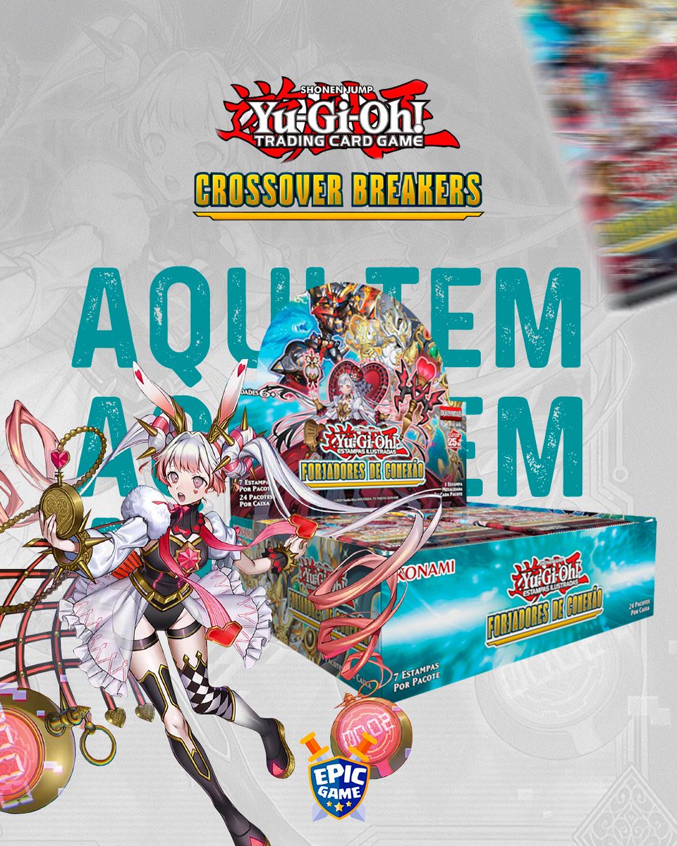 🚨Nova coleção de Yu-Gi-Oh! TCG Crossover Breakers já disponível em nosso site ou balcão da loja! 

🔗 epicgame.com.br
📍R. da Glória, 117 - Liberdade - SP