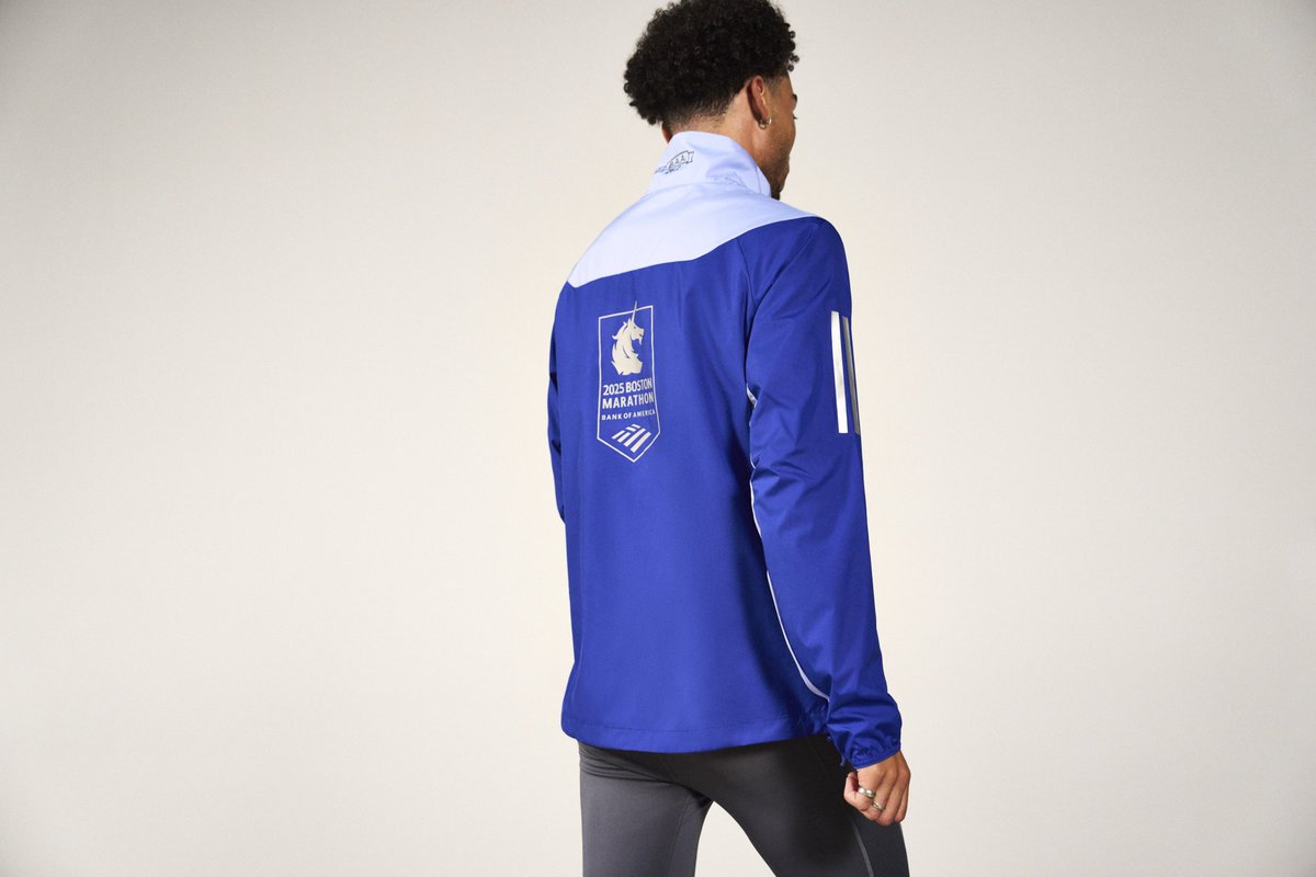 bostonmarathon's tweet photo. Introducing the 2025 @adidasrunning Celebration Jacket

For the 129th Boston Marathon presented by @BankOfAmerica, @adidas &amp; @BAA unveil a jacket that celebrates how the Boston Marathon represents each participant’s own 26.2-mile race.

Available 12/5 on https://t.co/1BSF0yY1AP https://t.co/dKFAPflg3Z
