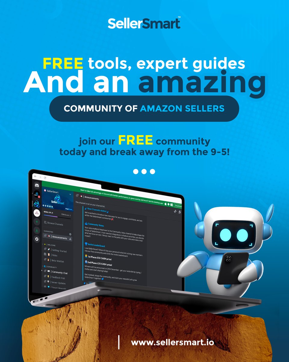 SellerSmartCo's tweet image. Free tools, expert guides, and an amazing community of Amazon sellers

Join SellerSmart’s FREE community today and break away from the 9-5! 📈

#SellerSmart #AmazonFBA #FreeCommunity