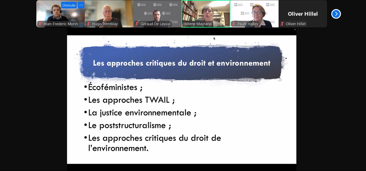 Discussions intéressantes sur l'évolution du droit intl de l'environnement et la base de données sur les traités environnementaux (ieadb.com) dans ce séminaire-midi, organisé conjointement par <a href="/crdp_udem/">CRDP</a> et <a href="/InstitutEDS/">Institut EDS</a>.