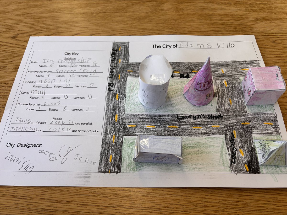 These students worked hard to create a 3D city with their group!! 🌃✨