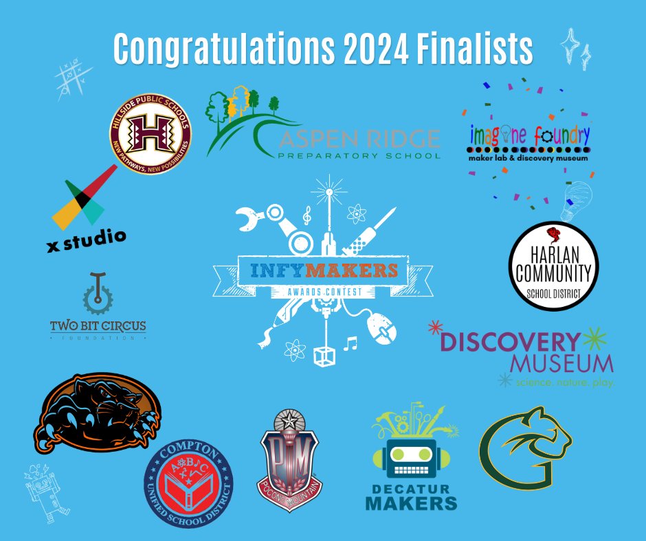 We are excited to announce this year's Infy Makers Awards finalists! We received many strong applications this year. Please join us in congratulating these educators, libraries, museums, youth organizations and schools who are taking #inclusive and innovative approaches to