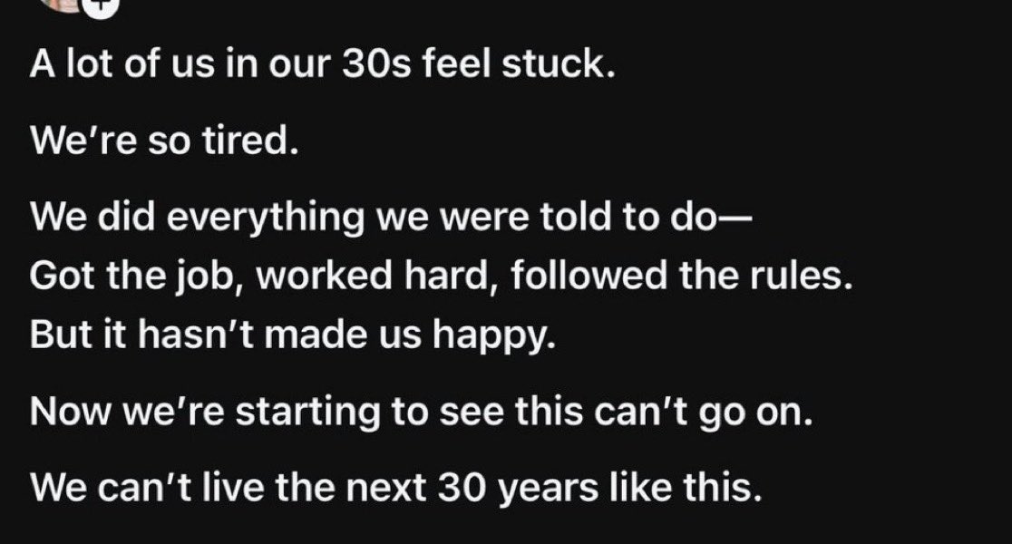 A 30 year old was 15 in 2009 and they made millions of trades with their future self. Video games, avocado toast, Starbucks, vacations, larger apartments, a house, newer cars, Netflix, Game of Thrones and on and on and on with distractions.

Very few people are willing to live