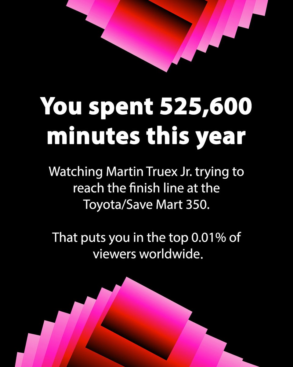 RaceSonoma's tweet photo. Is that all? 😅 

#ToyotaSaveMart350 | #SpotifyWrapped https://t.co/2d0QJXpOeQ