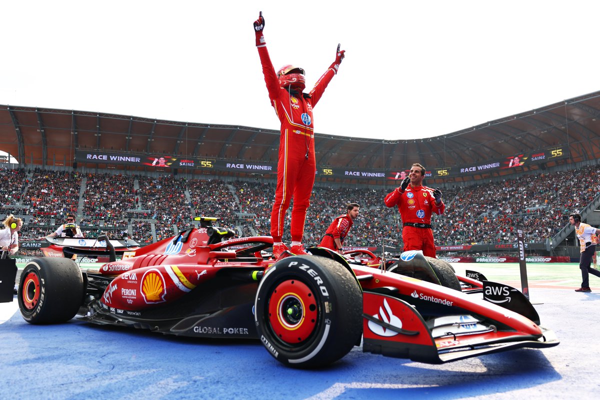 F1's tweet photo. Four years. Four wins. Forza Ferrari ❤️

#F1 @Carlossainz55 https://t.co/ryWKF4pDRU