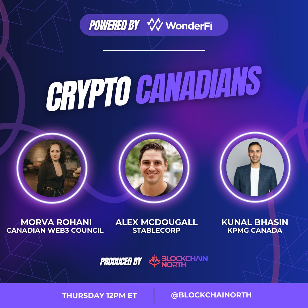 Blockchain North (@blockchainorth) on Twitter photo ๐จ SPACES REMINDER!! ๐จ
Tomorrow at 12pm ET is our Crypto Canadians Special powered by <a href="/WonderFi/">WonderFi</a> โก๏ธ
Weโre diving into Stablecoins ahead of the Dec 31st deadline for clarity on regulation.๐ก
๐ Some of the topics include:
๐น The future of stablecoins in ๐จ๐ฆ
๐น Businesses ๐จ SPACES REMINDER!! ๐จ
Tomorrow at 12pm ET is our Crypto Canadians Special powered by <a href="/WonderFi/">WonderFi</a> โก๏ธ
Weโre diving into Stablecoins ahead of the Dec 31st deadline for clarity on regulation.๐ก
๐ Some of the topics include:
๐น The future of stablecoins in ๐จ๐ฆ
๐น Businesses