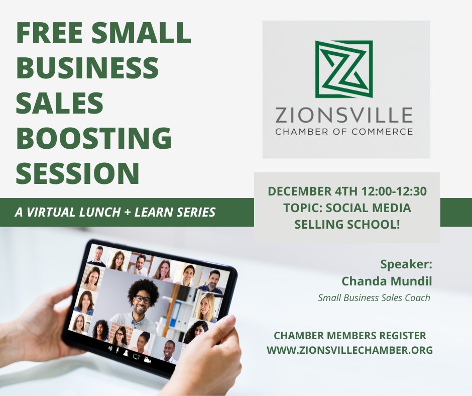 🚀 In case you missed today's Virtual Lunch and Learn on social media selling featuring the incredible Small Business Sales Coach and expert, Chanda Mundil, we've got you covered! Check out the recording here and gain some valuable insights. Enjoy! 🎥 ecs.page.link/5SB5t