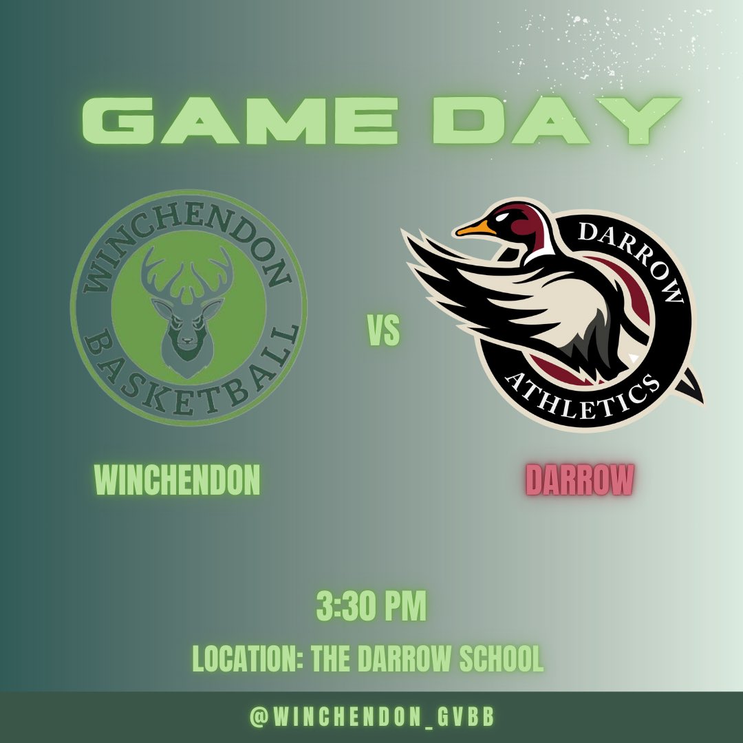 GAME DAY🤍
Winchendon GVBB 2024/2025 Season opener! 

🆚  Darrow

📍Darrow School

⏰ 3:30pm

📺 fan.hudl.com/usa/ny/new-leb…