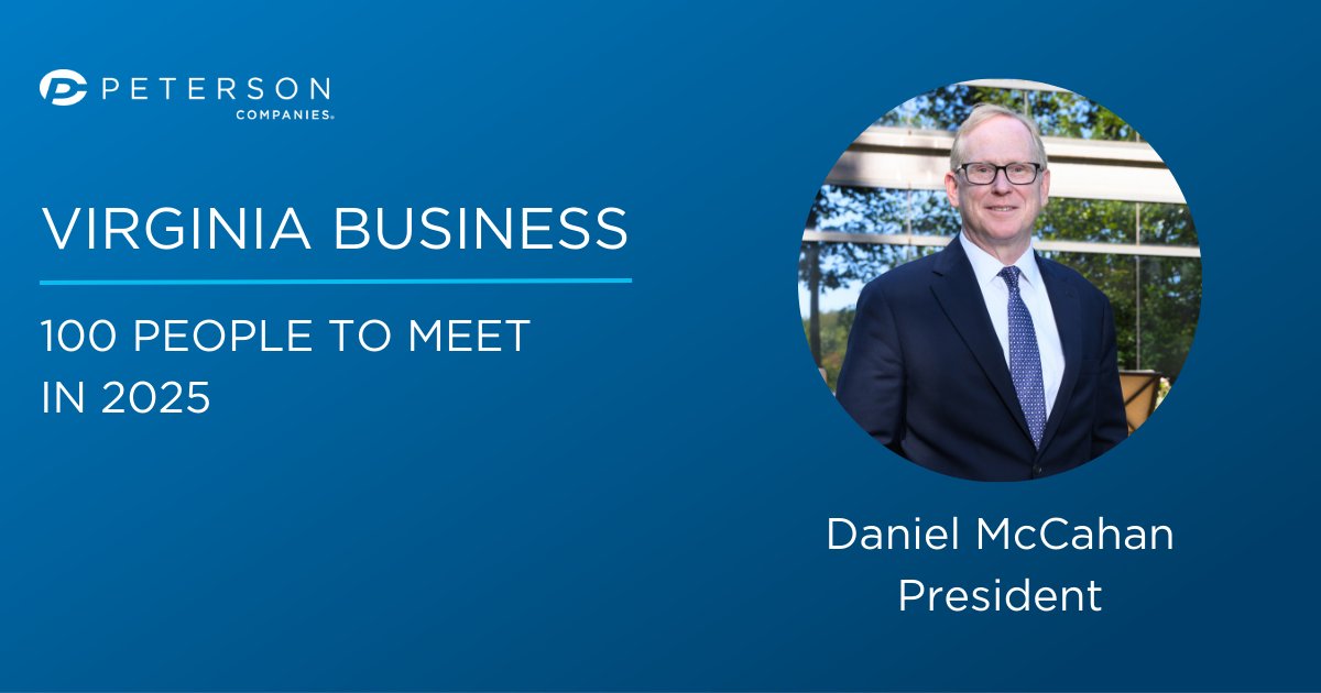 Congratulations to Daniel McCahan, President, for being named to Virginia Business' 100 People to Meet in 2025! 🌟 This list highlights influential figures across Virginia who are making significant contributions in various fields. Read more ➡️ shorturl.at/mGhxV