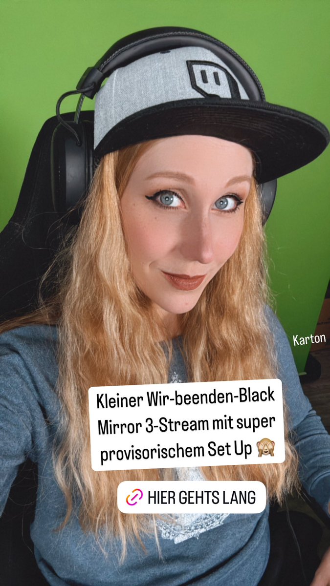 Umgeben von Kartons nen Green Screen hochziehen hab ich gerade noch hinbekommen xD

twitch.tv/daedalicentert…