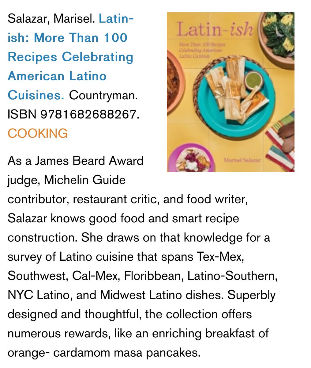 😱 My debut cookbook Latin-ish was chosen as one of the Best Life &amp; Style of 2024 books by the Library Journal! <a href="/LibraryJournal/">Library Journal</a> 
libraryjournal.com/story/Best-Lif…