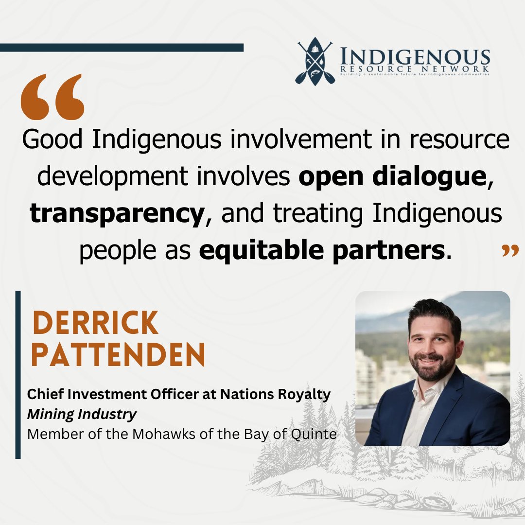 Derrick Pattenden, CIO at Nations Royalty, states how he sees good Indigenous involvement within the resource industry, particularly in mining. 

Listen to Derrick's podcast episode: loom.ly/NaMTofk