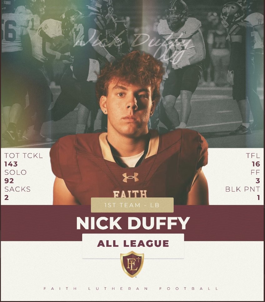 5A DII Southern - All League Defense 1st Team.  Thank you <a href="/FL_Ftball/">Faith Football</a>, all my teammates and coaches for a great season! <a href="/BGR8_ISI/">B-GR8</a> <a href="/bgr8_recruits/">B-Gr8 Recruits</a>