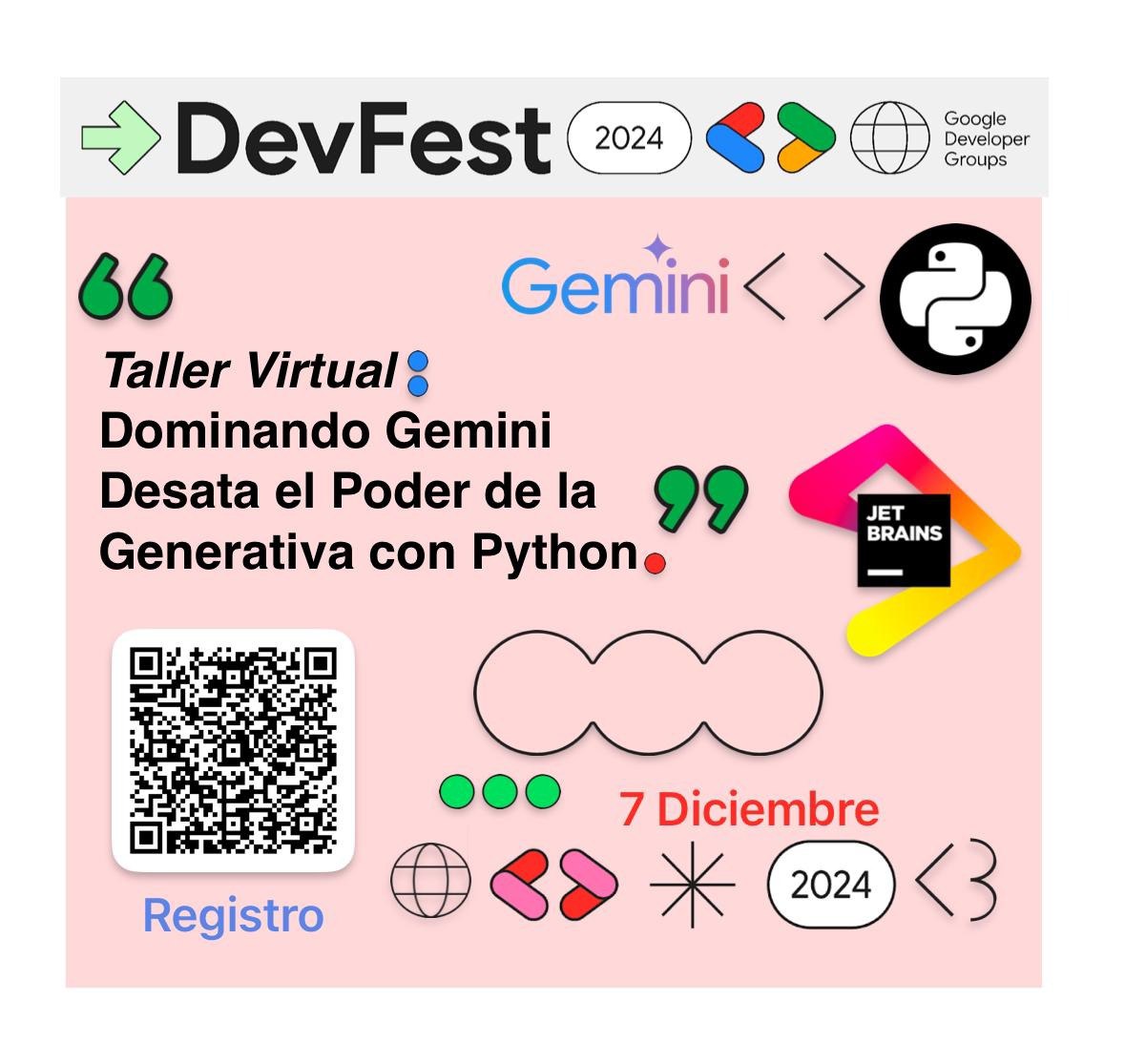 AviadaMX's tweet image. ¡No te pierdas el Taller Virtual! 🎓💻
'Dominando Gemini: Desata el poder de la IA Generativa con Python'!

Impartido por Juan Guillermo Gómez, Google Developer Expert en Firebase y Google Professional Cloud Architect. 🌟

¡Reserva tu lugar! 🚀"

7/Dic, 9-13 hrs GMT-7
