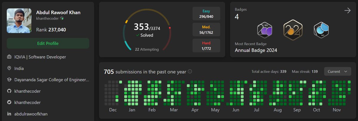 khanthecoder's tweet image. #Day338/365 #365DaysCodingChallenge #LearnInPublic #TechTwitter #IndieHackers #BuildInPublic #100daysofcodechallenge