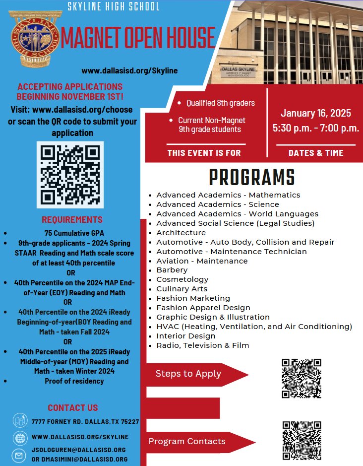 Magnet &amp; Early College Open House - Jan. 16, 2025📷