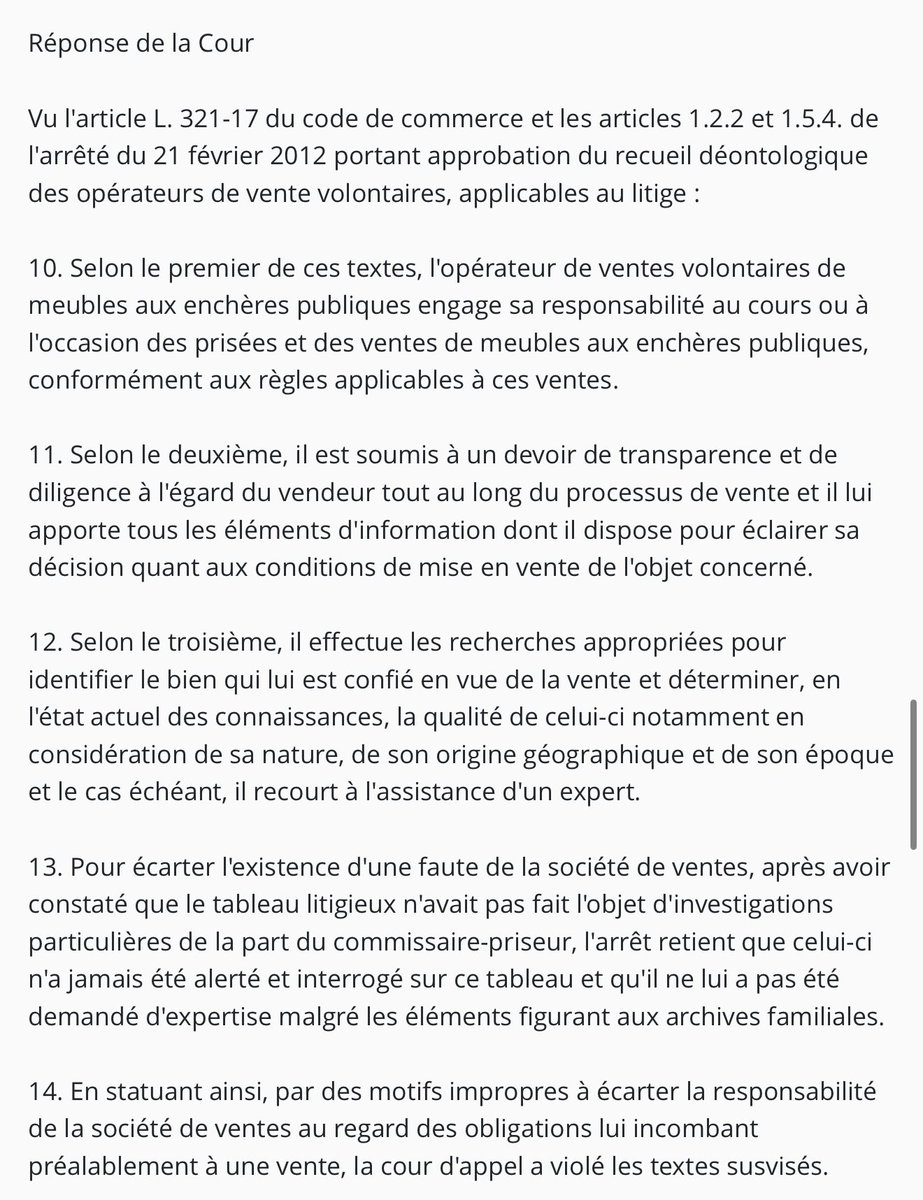 HelaineCedric's tweet photo. 💡Très bel arrêt rendu ce jour au croisement de la théorie générale du contrat (vice du consentement) et du droit spécial (opérateur de ventes volontaires, enchères publiques).
↘️ Civ. 1ère 4 déc. 2024, n° 23-17.569, Bulletin et Lettres de chambre
@Dalloz https://t.co/UT7CqjYTSu