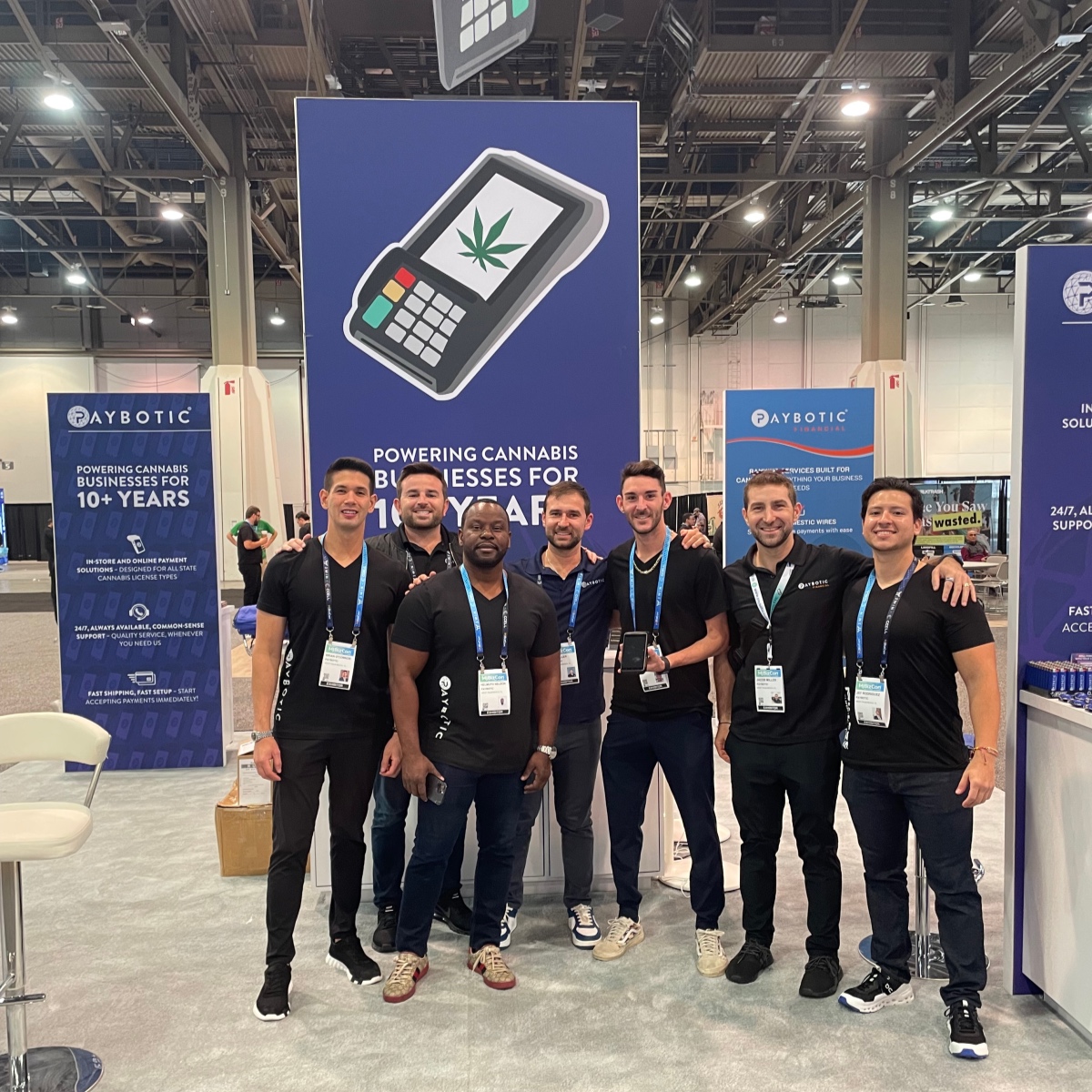 The Paybotic team is ready for day 1 of #MJBizCon! Stop by booth 6435 as we reveal our latest payment and banking solutions. #Paybotic #Banking #Vegas