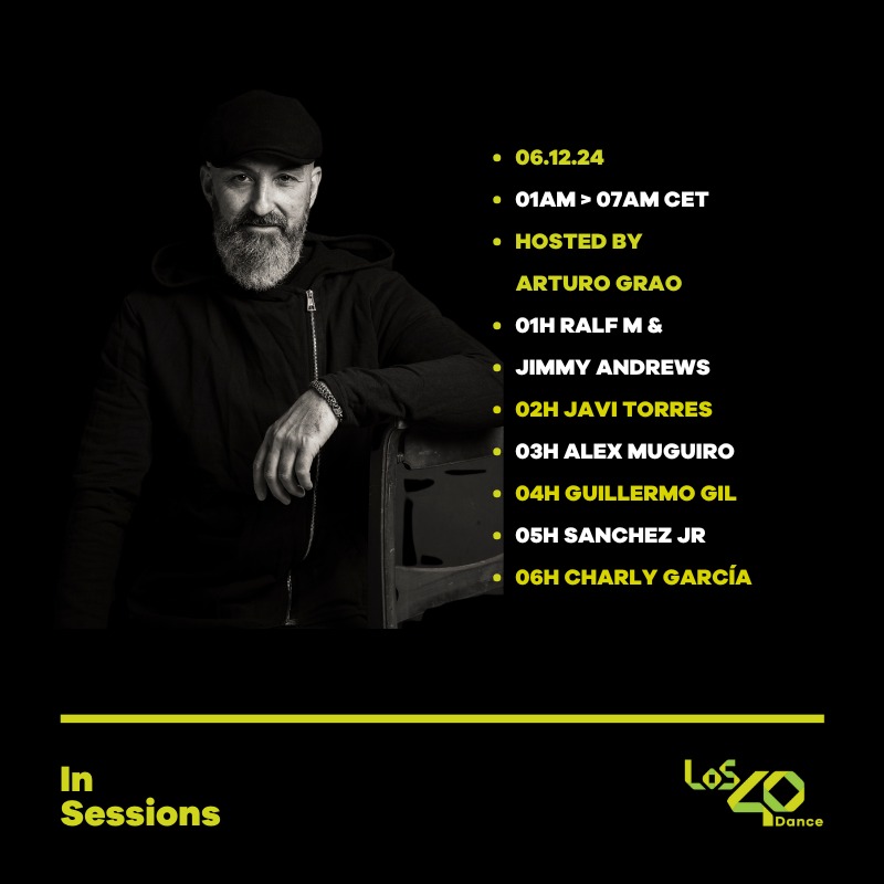 Mañana en #LOS40DanceInSessions w/ Arturo Grao🎤

❗RalF M Jimmy Andrews
❗<a href="/JaviTorresDj/">Javi Torres</a>
❗<a href="/alexmuguiro/">Alex Muguiro</a>
❗<a href="/guillermogilgg/">Guillermo Gil</a>
❗Sanchez Jr.
❗<a href="/charlyygarcia_/">𝘾𝘼𝙍𝙇𝙊𝙎 𝙂𝘼𝙍𝘾𝙄𝘼</a>

🎧 directo + podcast

📱 onelink.to/los40app

🔴 los40.com/los40_dance/pr…

💻 los40.com/podcast/los40-…