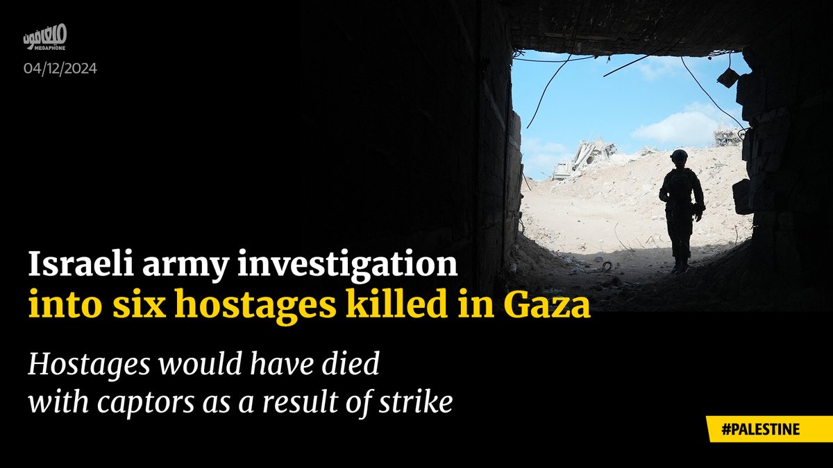 MegaphoneNewsEN's tweet image. The #Israeliarmy has released the findings of its investigation into the death of six Israeli hostages whose bodies were recovered in #Gaza last August. The investigation concludes that the hostages would have been killed in a raid on the site even if their guards had not shot…