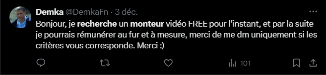 SwannMonteur's tweet photo. Qui sait le miracle de noël existe 🤡 
Faut vraiment trier sur tweeter entre les monteurs qui se font payer une misère , les créateurs qui veulent payer en visibilité i prefer no speak https://t.co/F49VYa7rrD