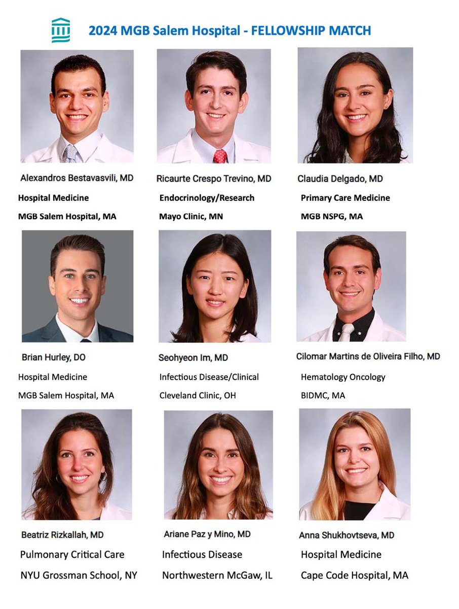 Congratulations to the Salem Residents on their fantastic fellowship match!! All your hard work has paid off!! Celebrate, enjoy, and good luck next year!! 🎇🎆✨🎉💯