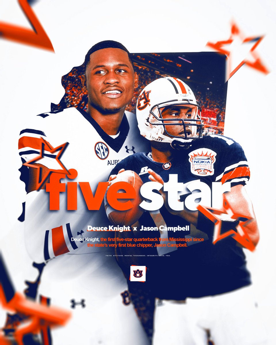 🌟 'Sip ➡️ Auburn 🌟

The last two 5-star QBs from the state of Mississippi both chose The Plains.

#WarEagle🦅