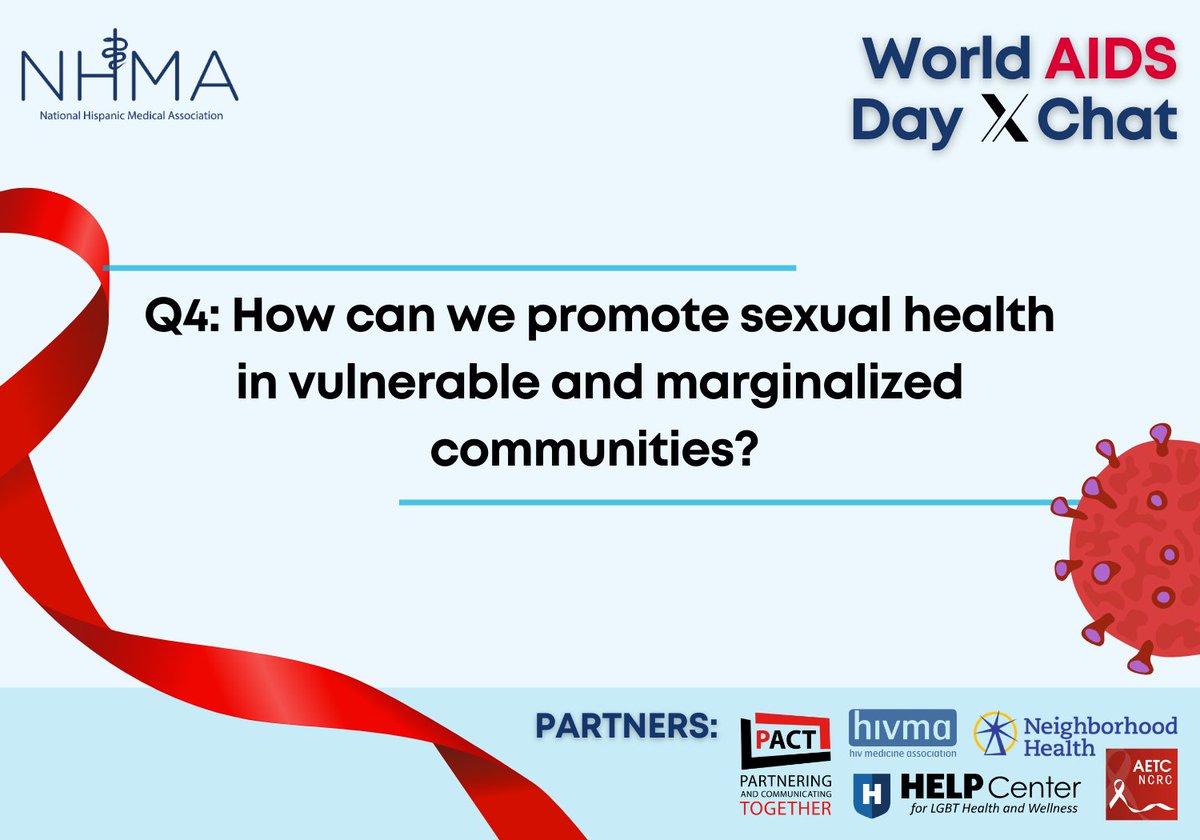 NHMAmd's tweet image. Q4: How can we promote sexual health in vulnerable and marginalized communities?