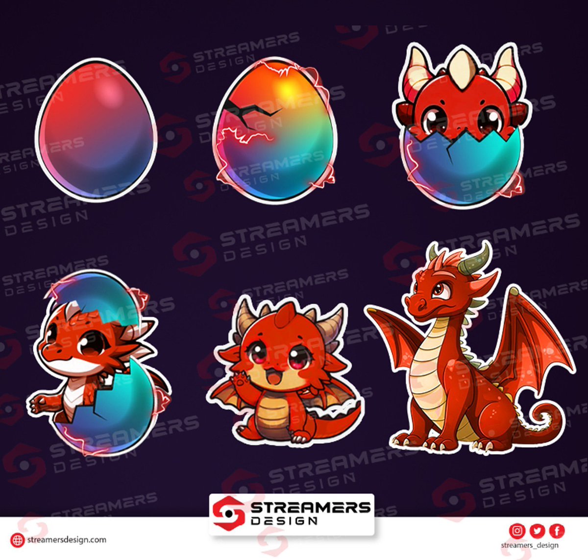 streamer_design's tweet image. 🔥 Dragon Evolution Sub Badges! 🔥

From baby dragon to a majestic adult, let your subscribers show off their loyalty with these custom-designed dragon-themed sub badges! 🐉

Artist🎨: @imashleygracee 
🌐
#StreamersDesign #SubBadges #DragonBadges #twitchstream #twitchaffiliate