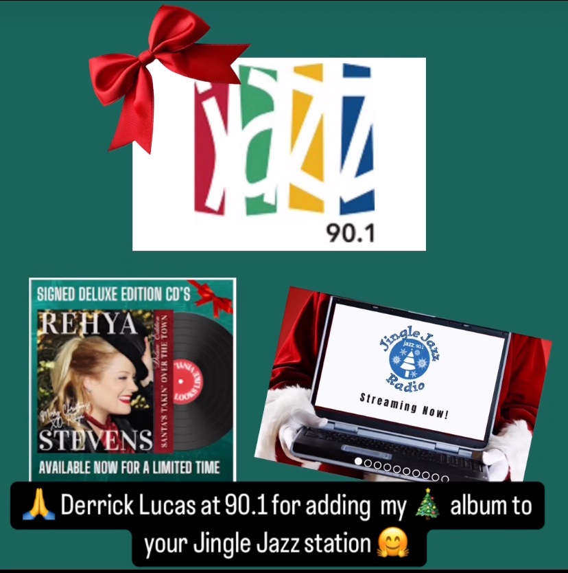 If you’re longing for lush, lovely Christmas music that is fresh, fun &amp; NEW, tune in to Jazz 90.1  Jingle Jazz! Derrick Lucas at Jazz 90..1 THANKYOU  for adding the entire 21-song collection from “Santa’s Takin’ Over The Town” 🤗