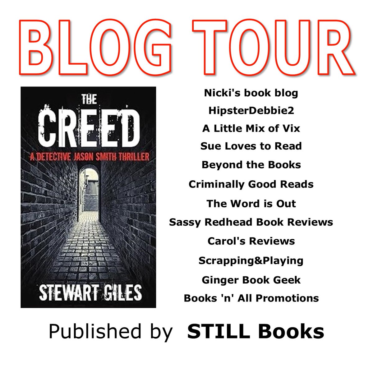 Today I am on the Blog Tour for The Creed (Detective Jason Smith #30) by <a href="/stewartgiles/">stewart giles</a> published by Still Books.
A truly bizarre case for Smith and the team as the body count rises and no one is talking. Another excellent 5* story! 
Full review on facebook.com/TheWordIsNowOut
