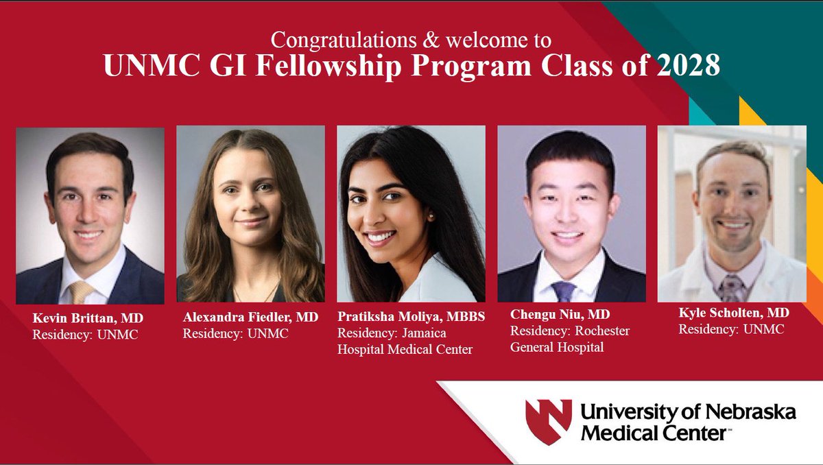 Natapat ‘Peak’ Chaisidhivej, MD (@peaknatapatmd) on Twitter photo 🥁 Drum roll please !!!
Welcome our new GI fellows to one of the coolest GI/HEP program in 🇺🇸 <a href="/UNMC_GIHEP/">UNMC_GIHEP</a>
#FutureOfGI #Homaha #GIFellowship #Match2024 🥁 Drum roll please !!!
Welcome our new GI fellows to one of the coolest GI/HEP program in 🇺🇸 <a href="/UNMC_GIHEP/">UNMC_GIHEP</a>
#FutureOfGI #Homaha #GIFellowship #Match2024