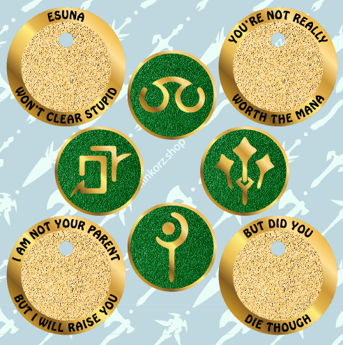 clinkorz's tweet photo. My healer pins are up for pre()rder! The bases have changed a bit to make it easier to align, other than that all details are the same(color of metal, etc). Please note they may not arrive until 23 Dec. If ()rdered with other items, they only sh!p when everything is ready. https://t.co/51jOooPjbi