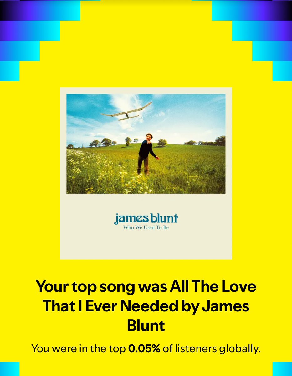 d_smiththetruth's tweet photo. @JamesBlunt once again you topped my Spotify! By some distance!🙌🏽 https://t.co/F42UPvU0cz