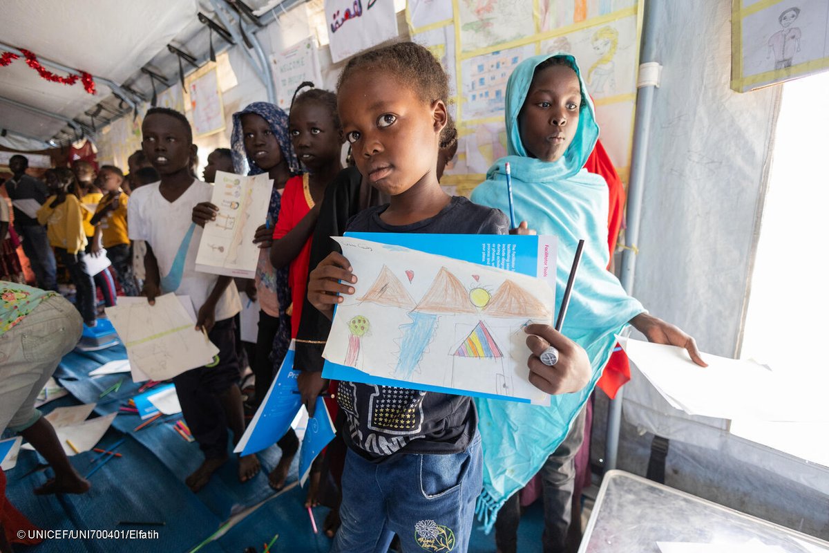 UNICEF (@unicef) on Twitter photo “I visited a UNICEF-supported child-friendly space today in Sudan. The kids I met in these spaces told me they felt safe,” shares our Goodwill Ambassador <a href="/IshmaelBeah/">Ishmael Beah</a>. "More than anything, they need peace. Join me and UNICEF in calling for a ceasefire for the children of Sudan." “I visited a UNICEF-supported child-friendly space today in Sudan. The kids I met in these spaces told me they felt safe,” shares our Goodwill Ambassador <a href="/IshmaelBeah/">Ishmael Beah</a>. "More than anything, they need peace. Join me and UNICEF in calling for a ceasefire for the children of Sudan."