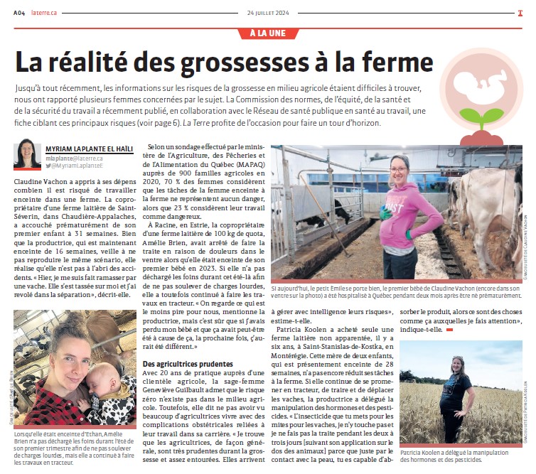Bravo à <a href="/cyberpatricia/">Patricia Blackburn</a> Patricia Blackburn et <a href="/MyriamLaplanteE/">Myriam Laplante EH</a>  récipiendaires du prix Moïse-Cossette catégorie coup-de-coeur Marc-Alain-Soucy pour « La réalité des grossesses à la ferme ». Voir tous les gagnants ici: lacra.net/prix-et-bourse…