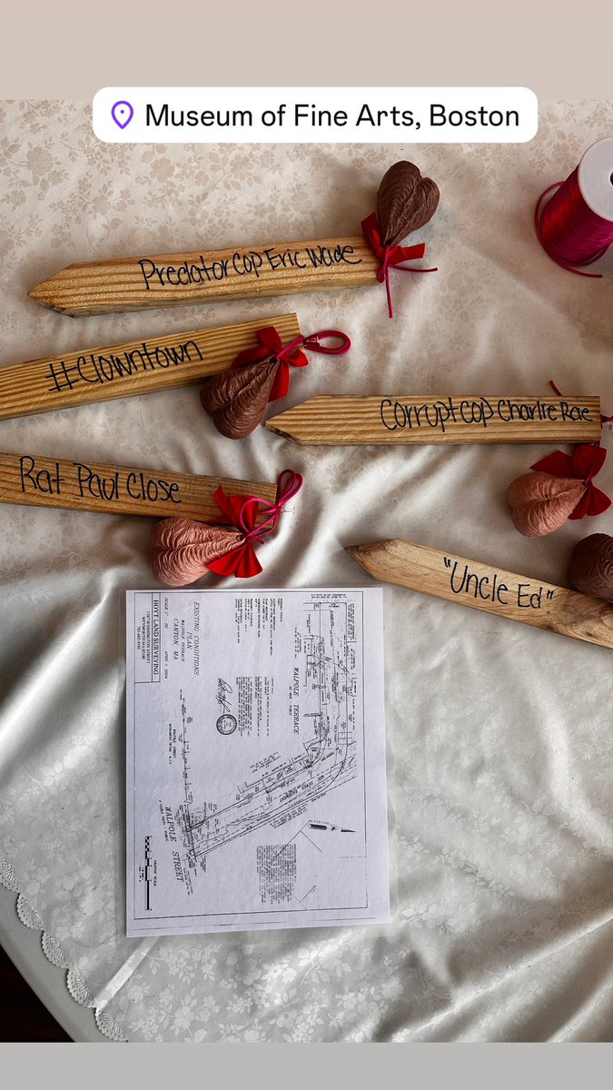 RealDealOneil86's tweet photo. I conducted my own land survey for #WARPOLE Terrace today. I found the metal rods and I placed my own stakes on the town property line. #TisTheSeasonForSaggyBalls in #CLOWNTOWN 🤡🎄⚽️🚔 I think my art project belongs in the Museum of Fine Arts 🤣😂🪦 #CantonMassachusetts #Corrupt https://t.co/aqcTLgGVjI