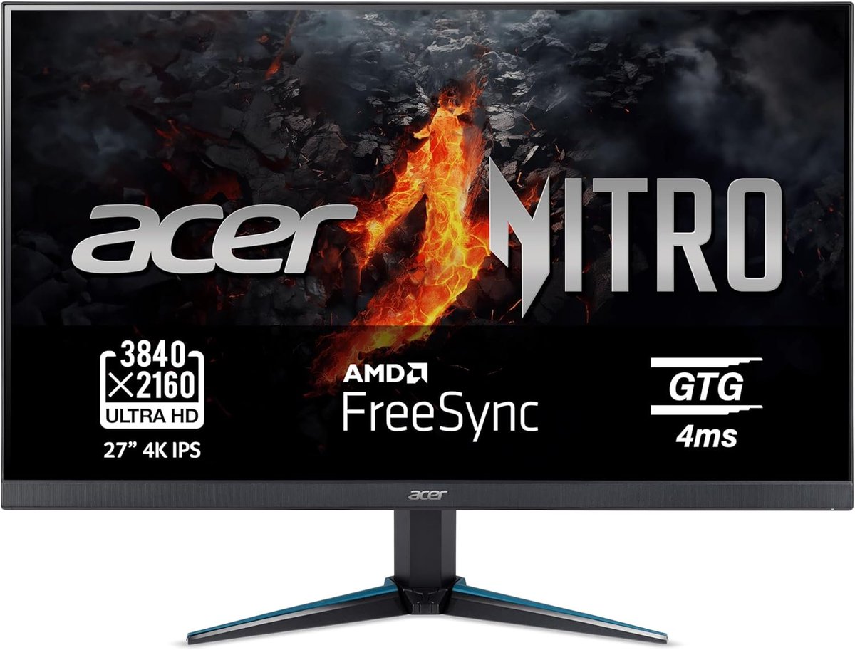 PardoHerreros's tweet image. Monitor PC GamingAcer Nitro VG270K L - Monitor Gaming 27" 4K UHD IPS (68,6 cm, 3840x2160, 16:9, 350 Nits, Tiempo de Respuesta 4ms VRB, HDR10. 
👉amzn.to/497g8YIAhora
 199€  por tiempo limitado.

 #AcerMonitor #NitroVG270K #Gaming #4K #HDR10 #IPS #Tecnología #BlackFriday