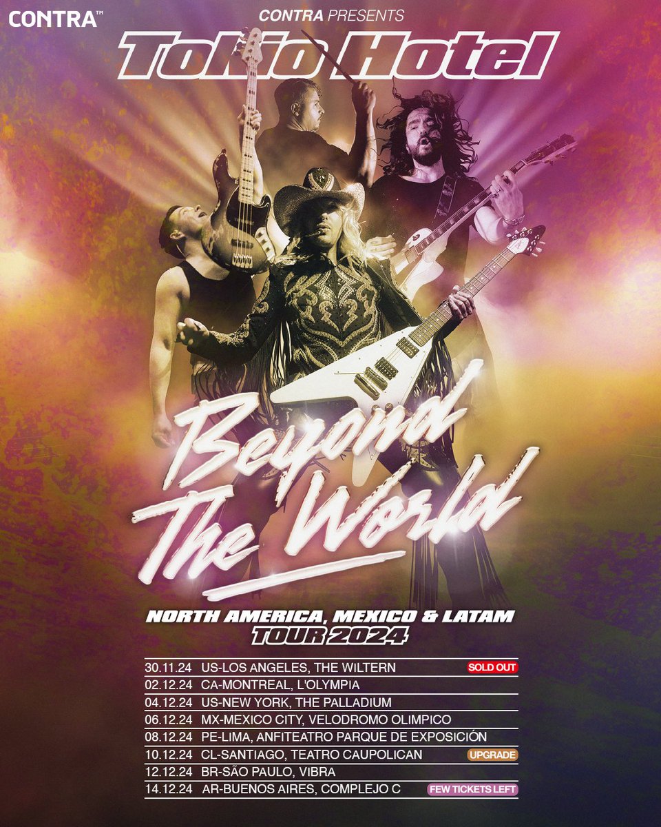 Already the 3rd show of our tour tonight! 🤯 We're ready! 🔥 Who is coming to one of the remaining Shows in Mexico City, Lima, Santiago de Chile, Sao Paulo and Buenos Aires? 👀