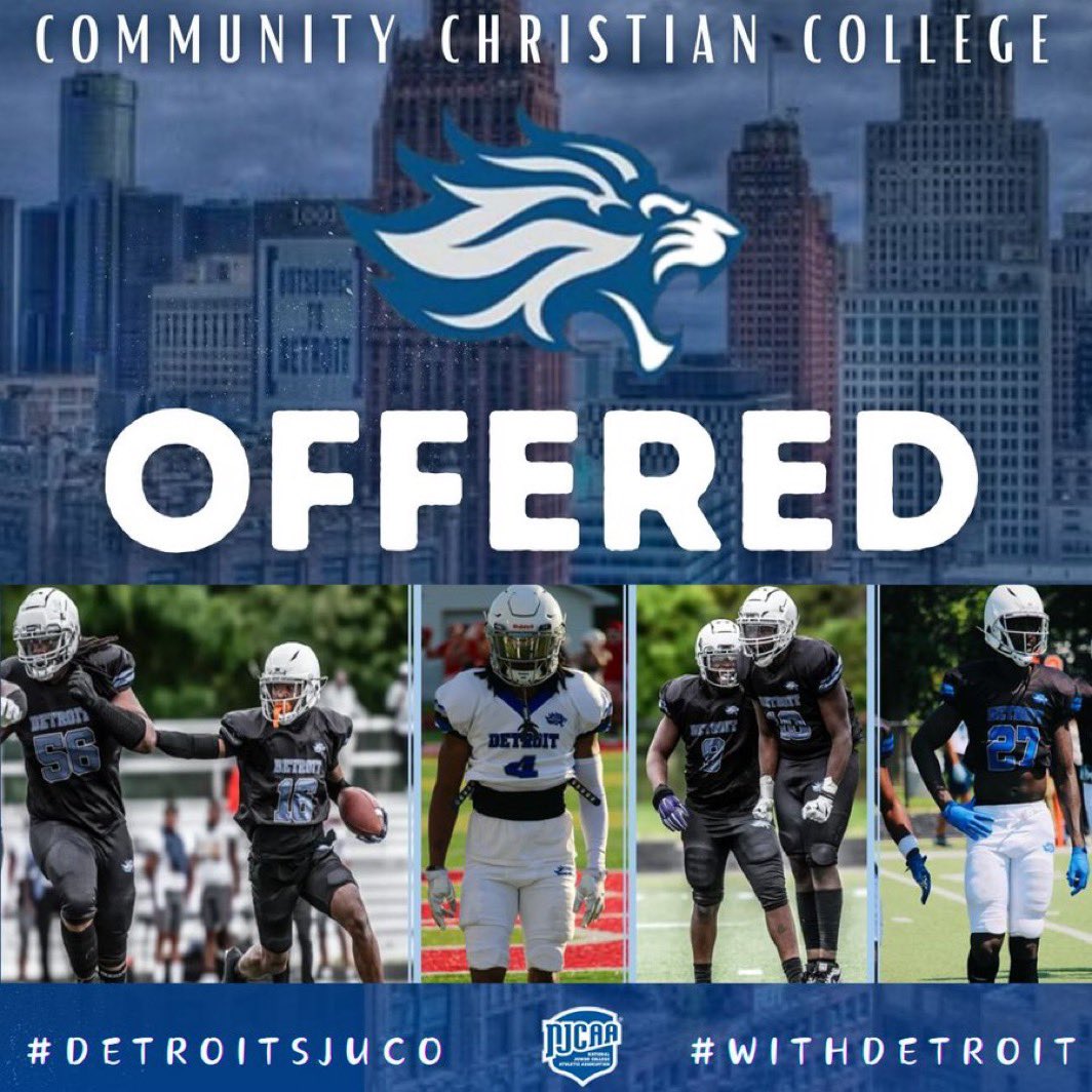 Cailin Scott (@cailin_scott) on Twitter photo After a great conversation with <a href="/CoachJReardon/">Jeff Reardon</a> I am beyond blessed to receive another Offer from <a href="/CCCLionsFB/">Community Christian College Football</a> 🔵⚪️
<a href="/AllenTrieu/">Allen Trieu</a> <a href="/TheD_Zone/">The D Zone</a> <a href="/247Sports/">247Sports</a> <a href="/hitallsohard2/">Coach Macon</a> <a href="/DetroitCentral1/">Detroit Central High School</a> After a great conversation with <a href="/CoachJReardon/">Jeff Reardon</a> I am beyond blessed to receive another Offer from <a href="/CCCLionsFB/">Community Christian College Football</a> 🔵⚪️
<a href="/AllenTrieu/">Allen Trieu</a> <a href="/TheD_Zone/">The D Zone</a> <a href="/247Sports/">247Sports</a> <a href="/hitallsohard2/">Coach Macon</a> <a href="/DetroitCentral1/">Detroit Central High School</a>