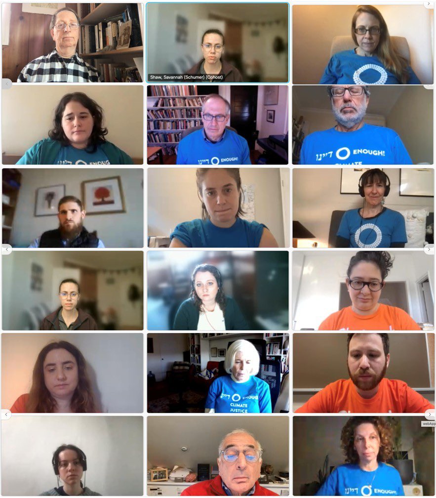 Jewish NYers with <a href="/JoinDayenu/">Dayenu: A Jewish Call to Climate Action</a> meeting with <a href="/SenSchumer/">Chuck Schumer</a> office to oppose the proposed Energy Permitting Reform Act that would result in rapid build-out of polluting FF’s, increase pollution, &amp; put Black, Brown, Indigenous &amp; low-income communities in harms way.  #climatejusticenow