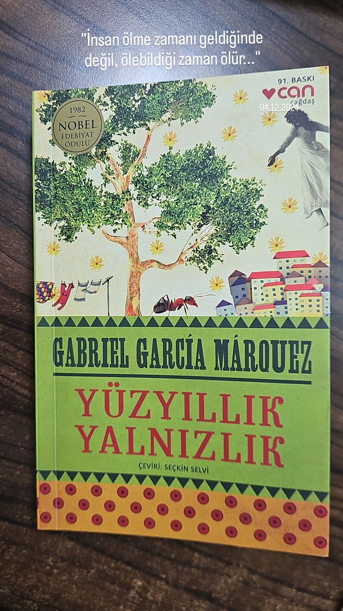 "İnsan ölme zamanı geldiğinde değil, ölebildiği zaman ölür..."

#yüzyıllıkyalnızlık #gabrielgarciamarquez