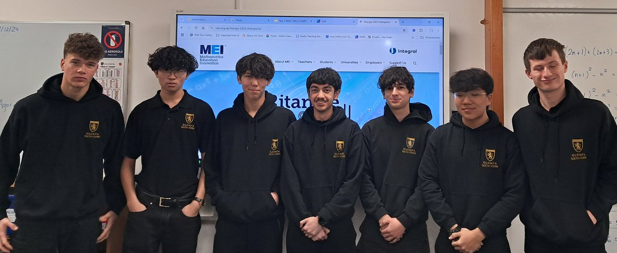 A team from <a href="/Olchfaschool/">Olchfa School</a> participated in the Ritangle 2024 organised by <a href="/MEIMaths/">MEI</a>. Great team work and mathematical discussion to tackle the challenges set over 10 weeks. Our school team features in the commendable teams who solved at least 2 of the Stage 3 puzzles! Well done!👏🏻