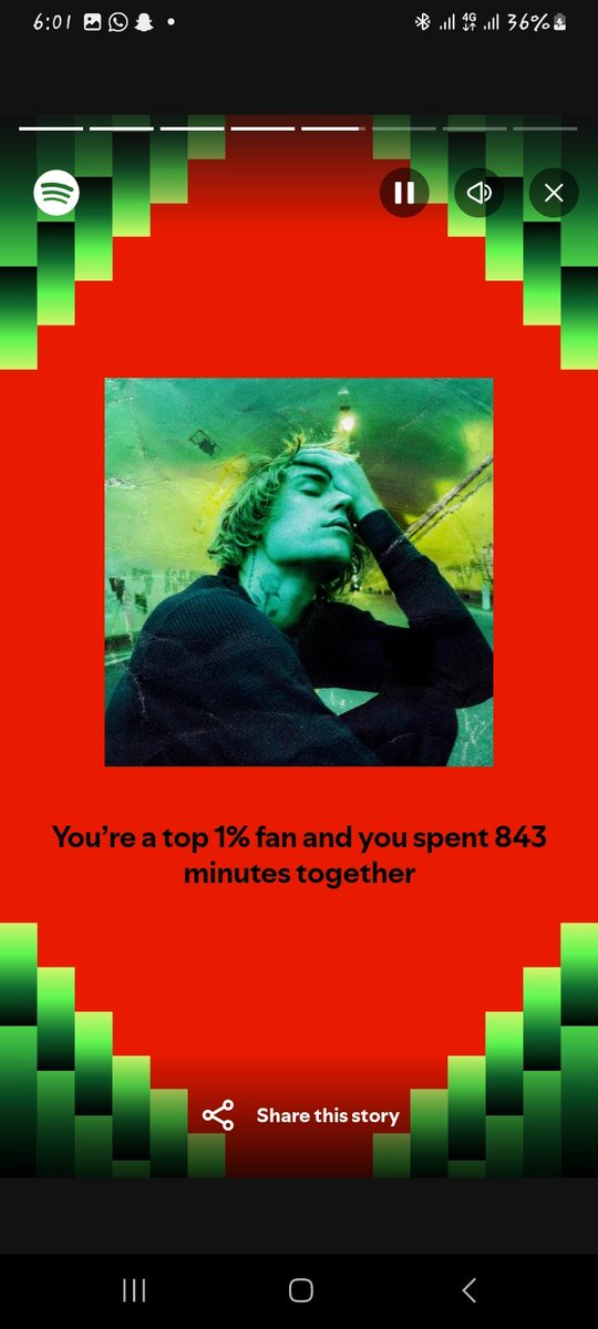 code_razzy's tweet image. Top 1% fan this year @justinbieber @SpotifyAfrica #SpotifyWrapped2024