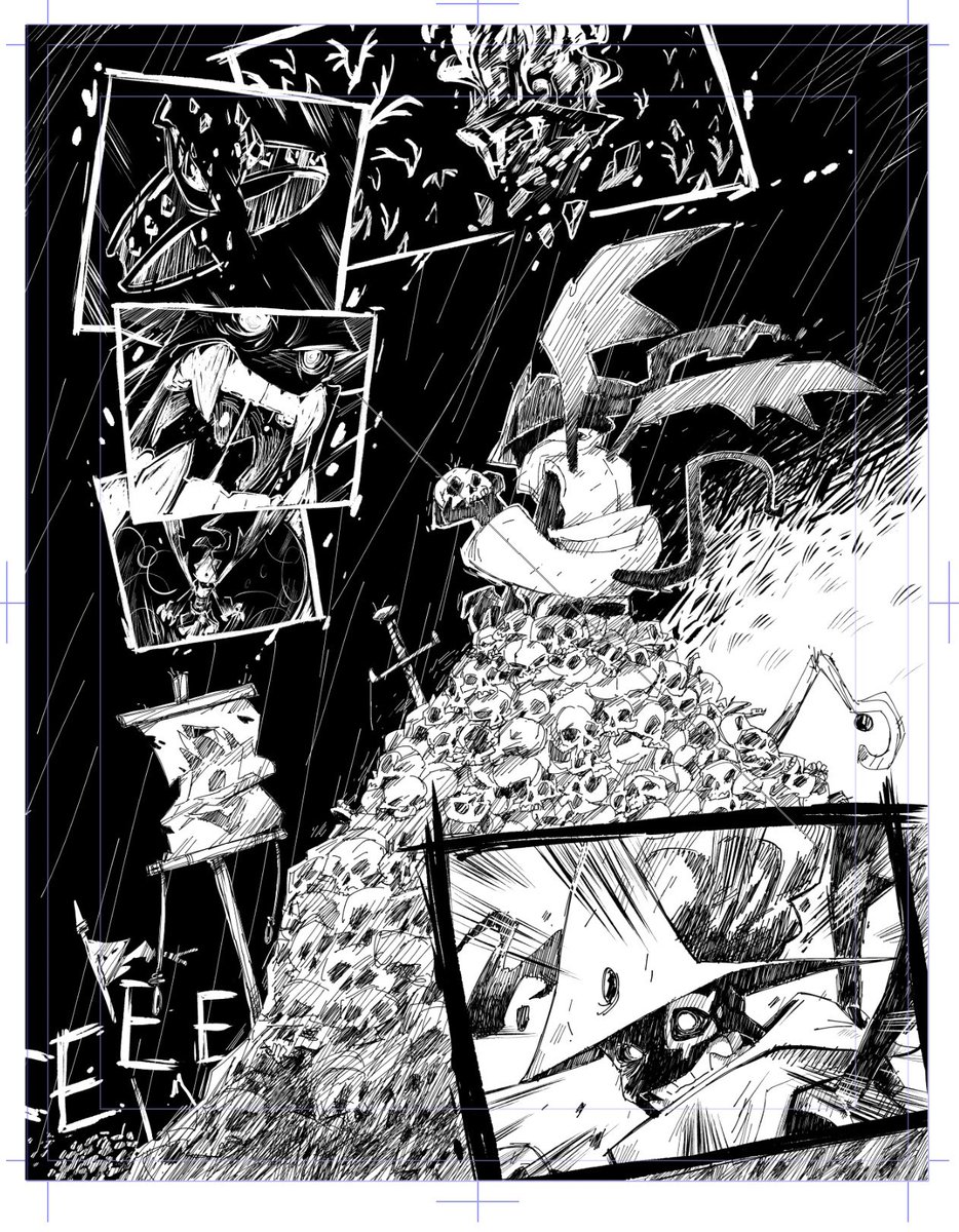 D__Gee's tweet photo. WiddaW double page spread! Hella fun, and stretching my art muscles at the same time.

#widdaw #wizard #mage #fantasy #indiecomics #inkingcomics @raidpress #anthology https://t.co/umX4QkcXhr