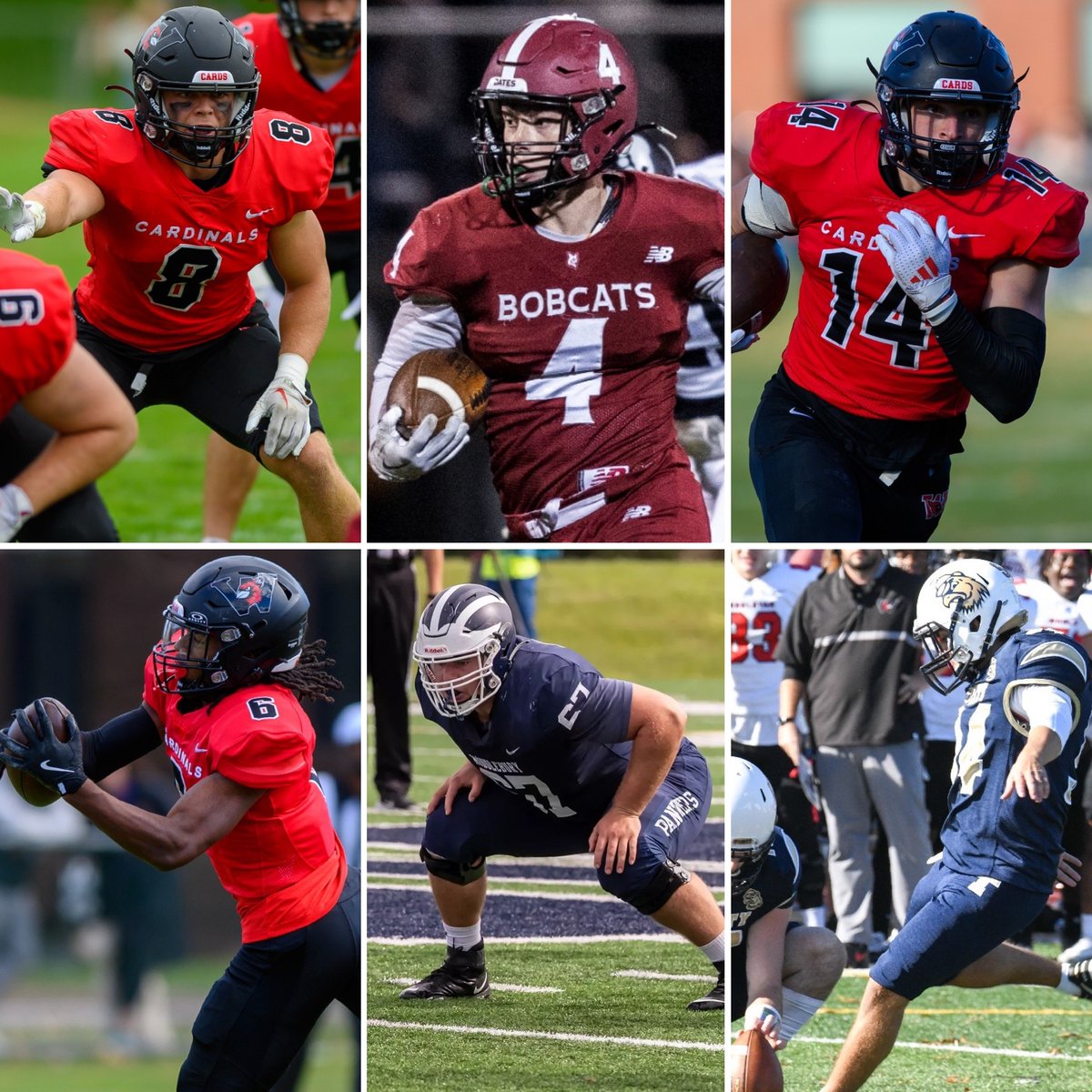 🏈New England Football Writers Association All-Stars

Among the 33 all-stars selected to the team were six NESCAC players:
- Ben Carbeau, Wesleyan
- Dylan Connors, Wesleyan
- Ryan Lynskey, Bates
- Chase Wilson, Wesleyan
- Thomas Perry, Middlebury
- Matthew Jumes, Trinity (2x)