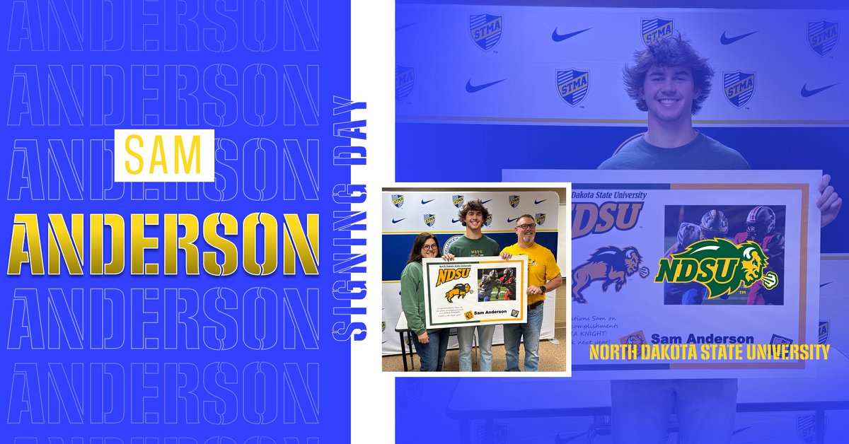 Congratulations to Senior Sam Anderson, who signed today with North Dakota State University. He's headed there to play OLB for the Bison! 🦬 😤

Congratulations Sam!!